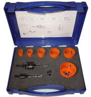 Zestaw Bi-Hole Saw w kolorze pomarańczowym 9 sztuk, narzędzia do cięcia metalu z otworami