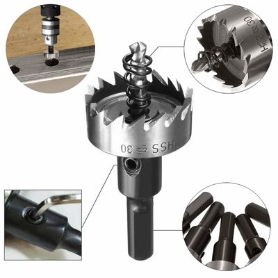 Zestaw otwornic HSS 8 szt. ze stali szybkotnącej do wiercenia w metalu