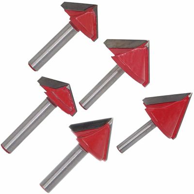 Frez do rowków V z węglików spiekanych do drewna, plastiku i aluminium