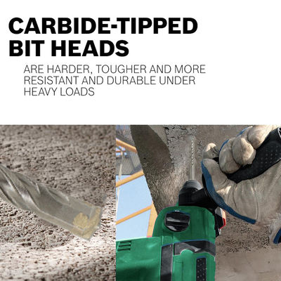 SDS Plus Hammer Drill Bit Tungsten Carbide skrócony do betonu