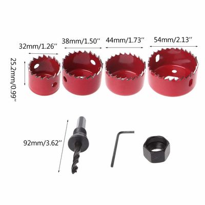 Zestaw z piły do otworów ze stali węglowej 32-54 mm