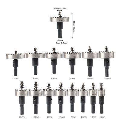 14 sztuk HSS zestaw piły do cięcia metalu o grubości do 2 mm